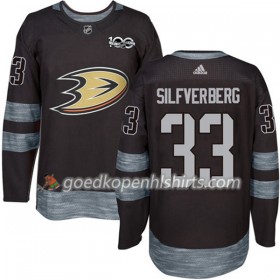 Anaheim Ducks Jakob Silfverberg 33 1917-2017 100th Anniversary Adidas Zwart Authentic Shirt - Mannen